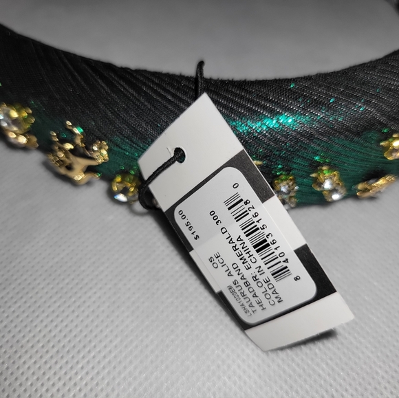 Lele Sadoughi Zodiac Taurus Alice Headband Emerald Green NWT wicked - Picture 7 of 8